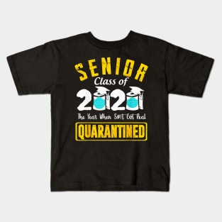 Senior Class of 2020 Quarantine Graduation Toilet Paper T-Shirt Kids T-Shirt